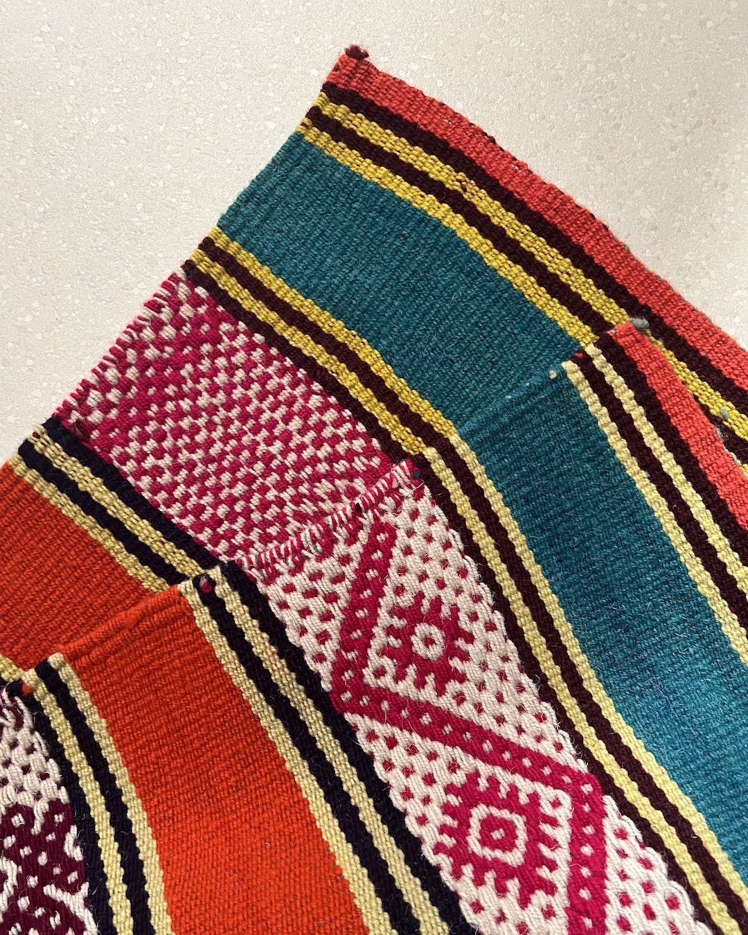 桃紅 | 老件手工編織毯
