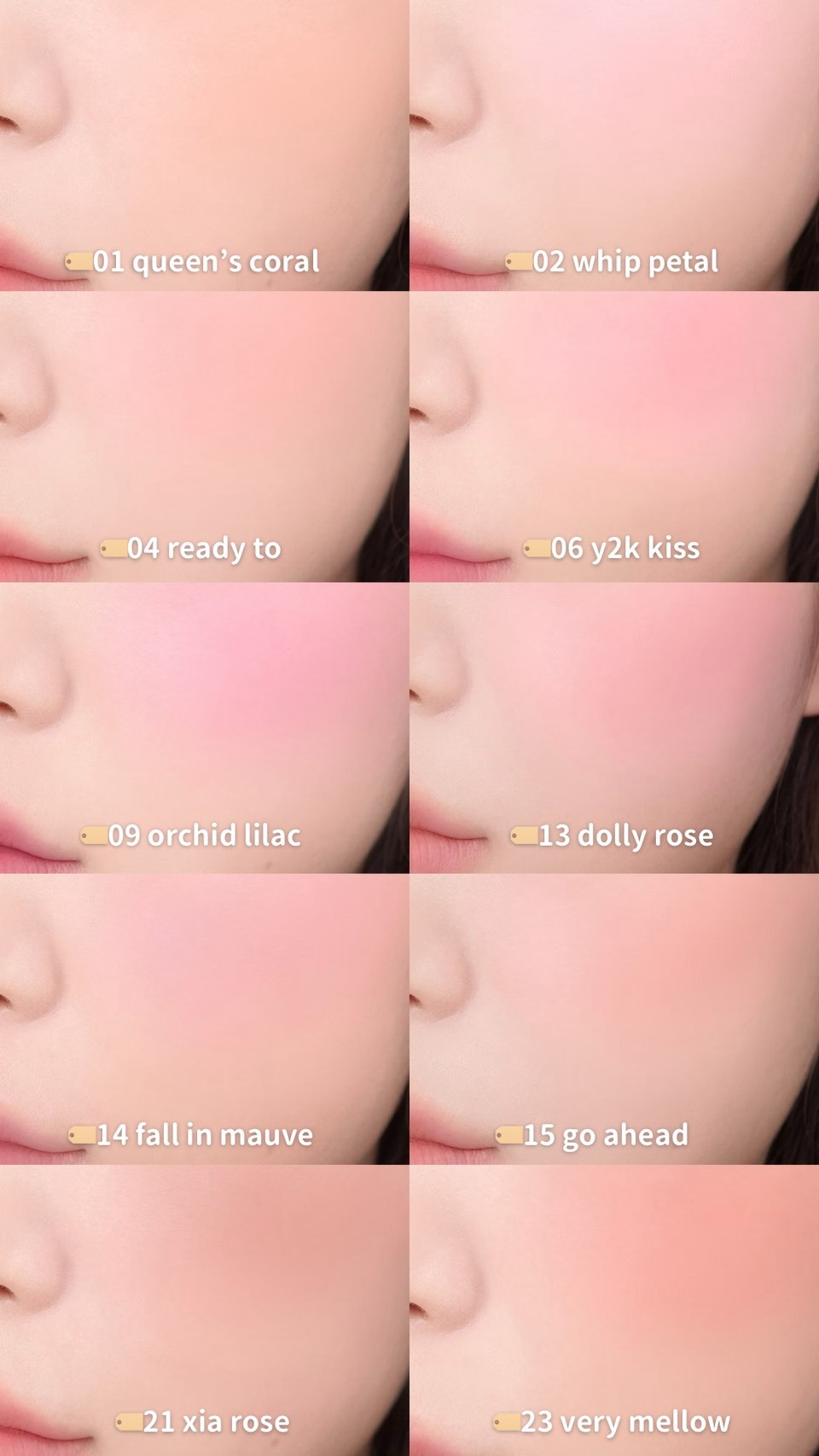 Peripera｜鍵盤腮紅膏2.9g（共10色）