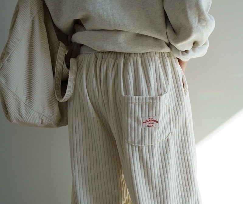 燈芯絨下棉鋪口褲