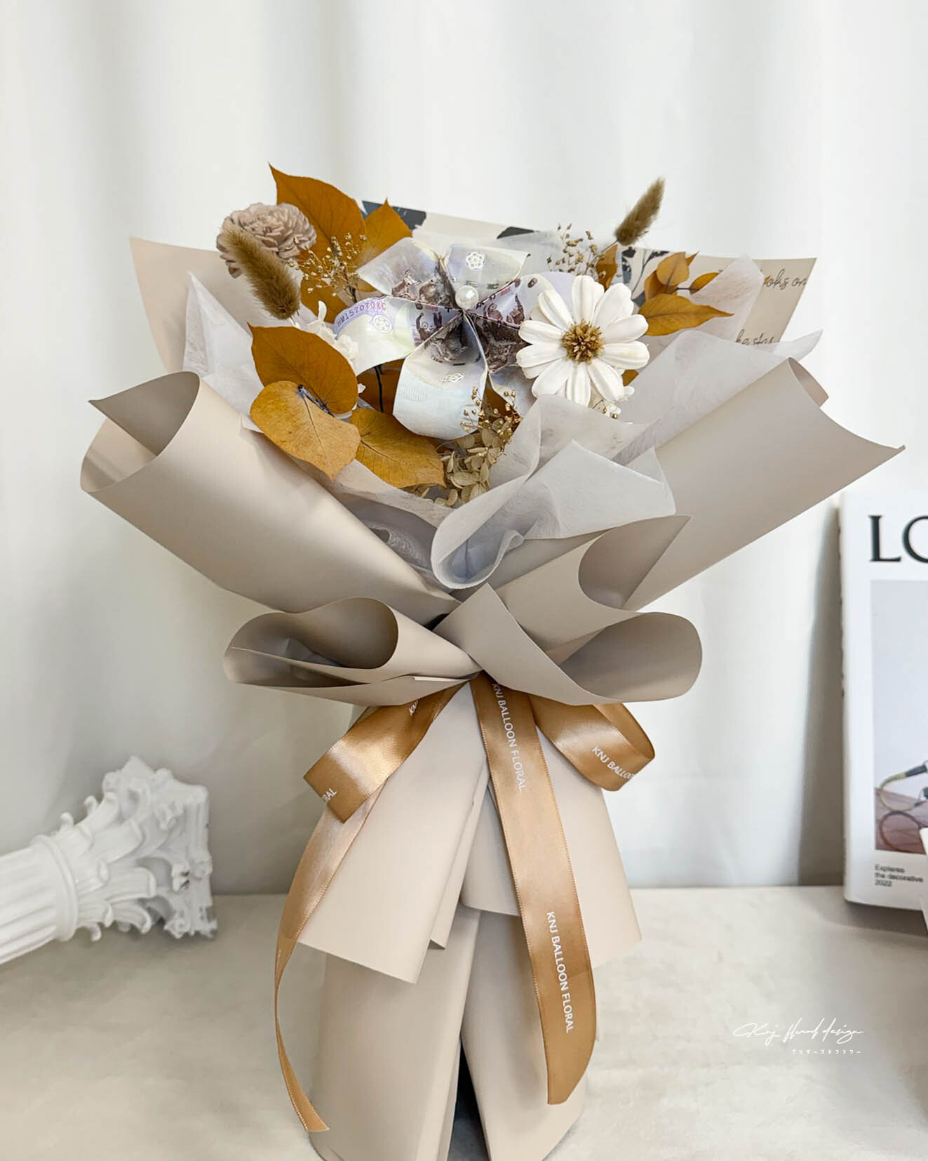 鈔票花花束．單朵