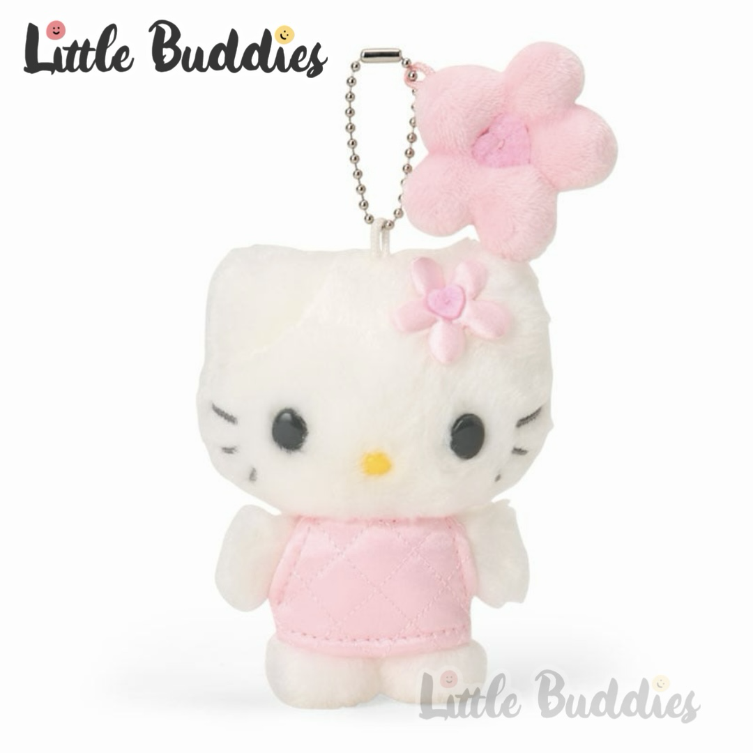 日本 Sanrio Hello Kitty 絎縫格紋款系列 第二彈 - 公仔匙扣