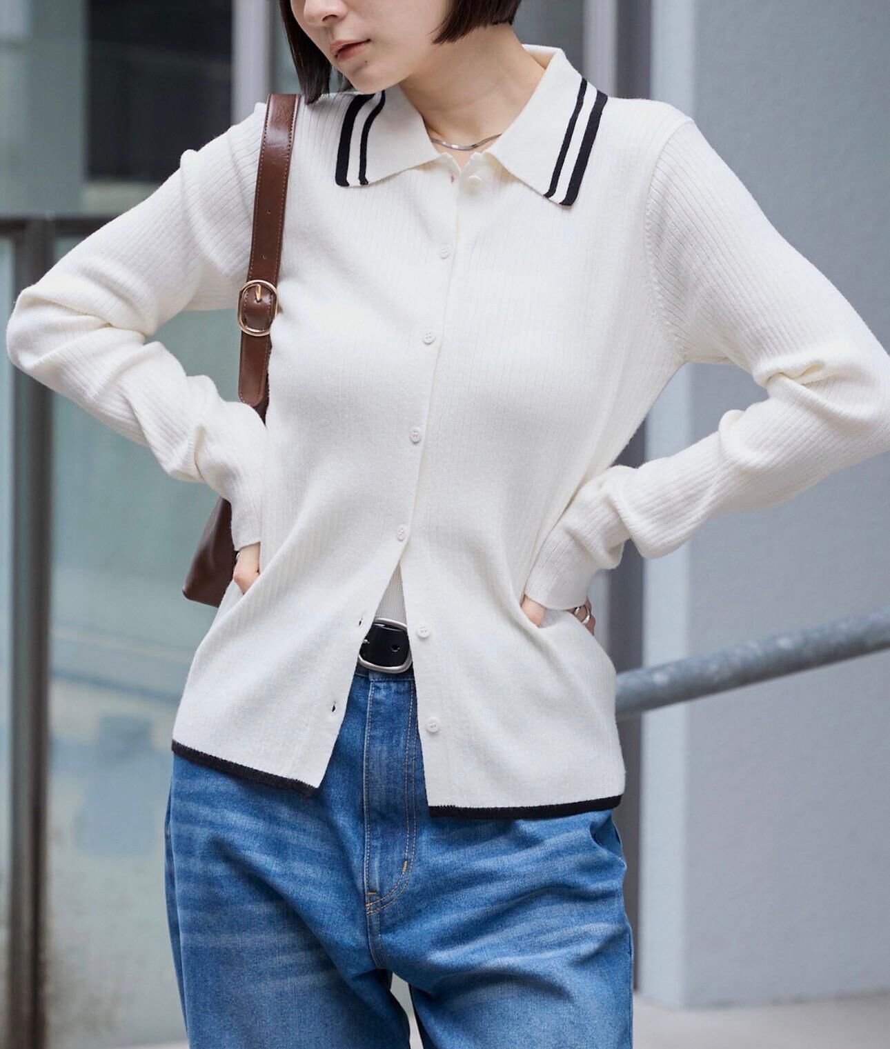 【預購】JN011002 MONO-MART 羅紋針織polo上衣