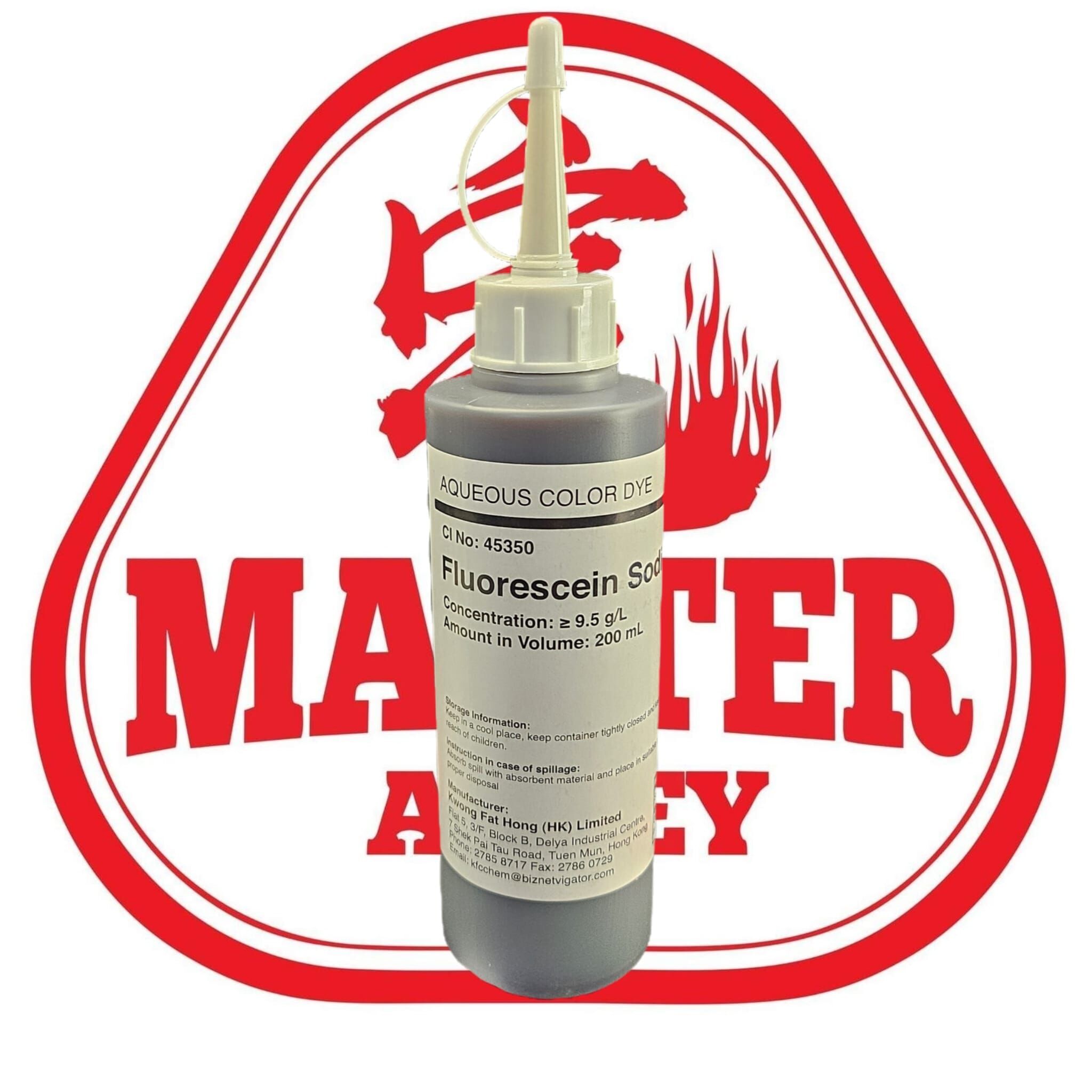 螢光色水 – 螢光綠 (FS) FLUORESCEIN SODIUMSOLUTION (螢光素鈉) CI 45350  - 200ml – 有螢光反應