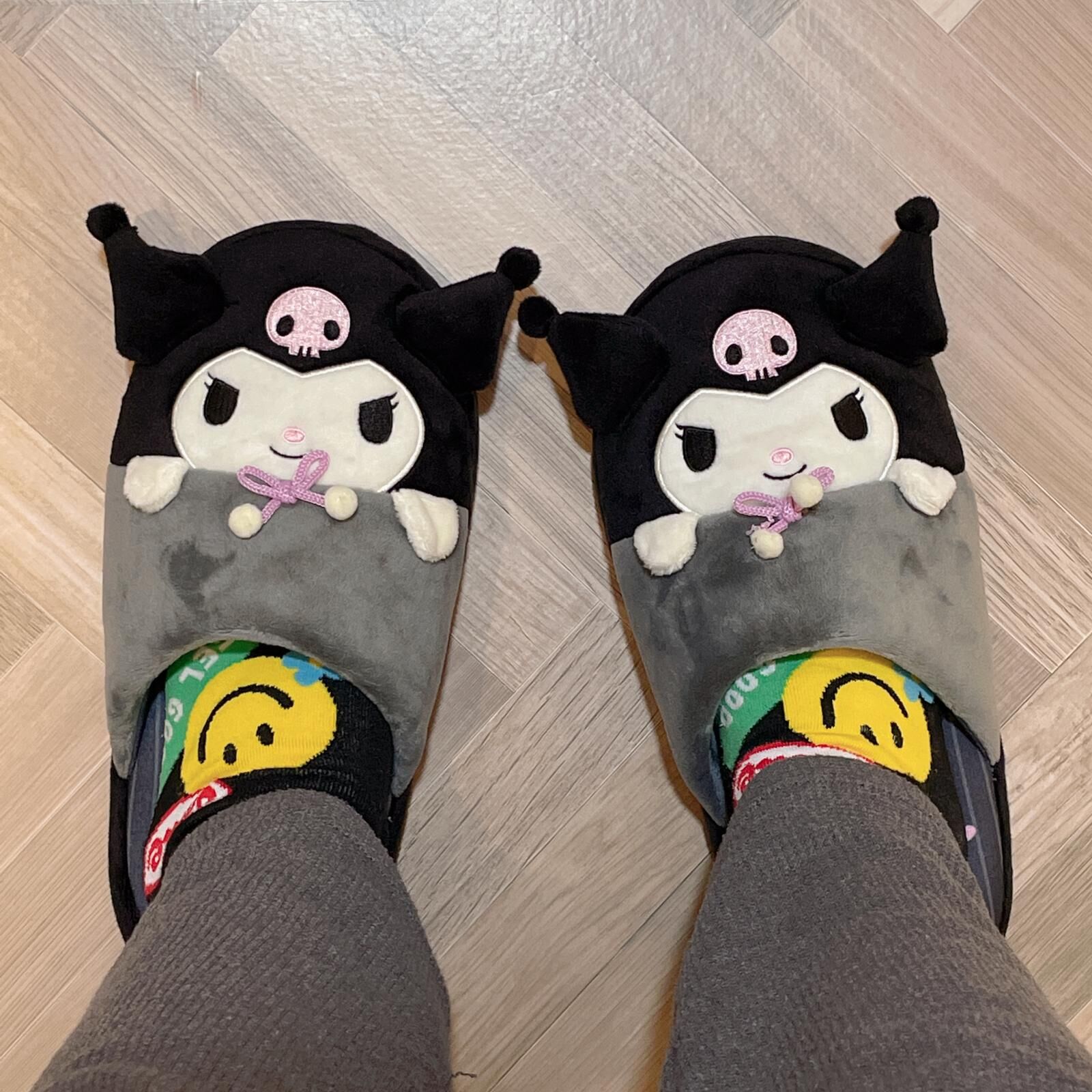 26028-KU Sanrio Kuromi 家居毛毛拖鞋 #J#JP-SJ26