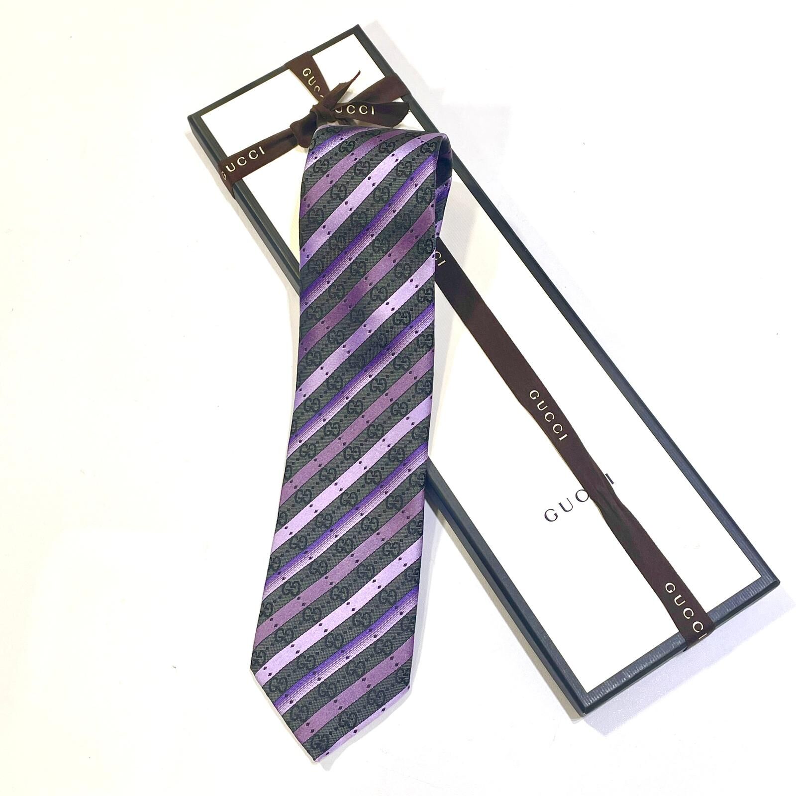全新GUCCI TIE 紫色古琦領呔 #BRAND NEW #香榭站正品