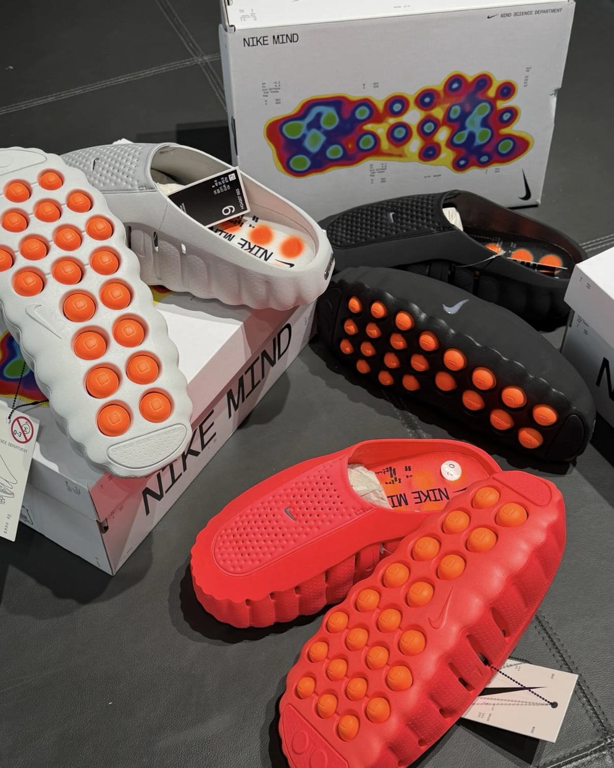 Nike Mind 001 Slide 氣墊機能 拖鞋 穆勒鞋 橘粉 黑色 白灰 男女鞋