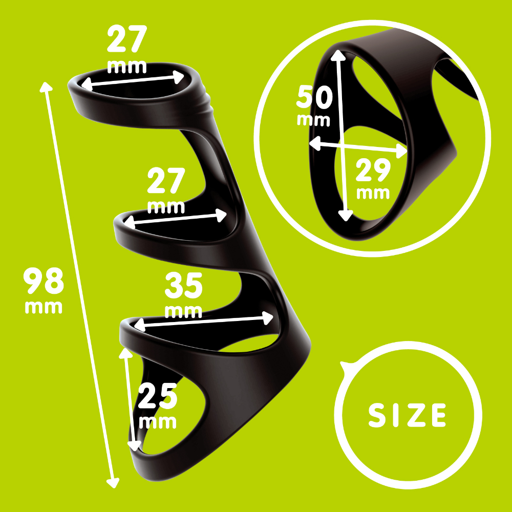 HATOPLA - 超 Punitto Ring 軟彈環：德爾塔囊袋2陰莖環 常規版