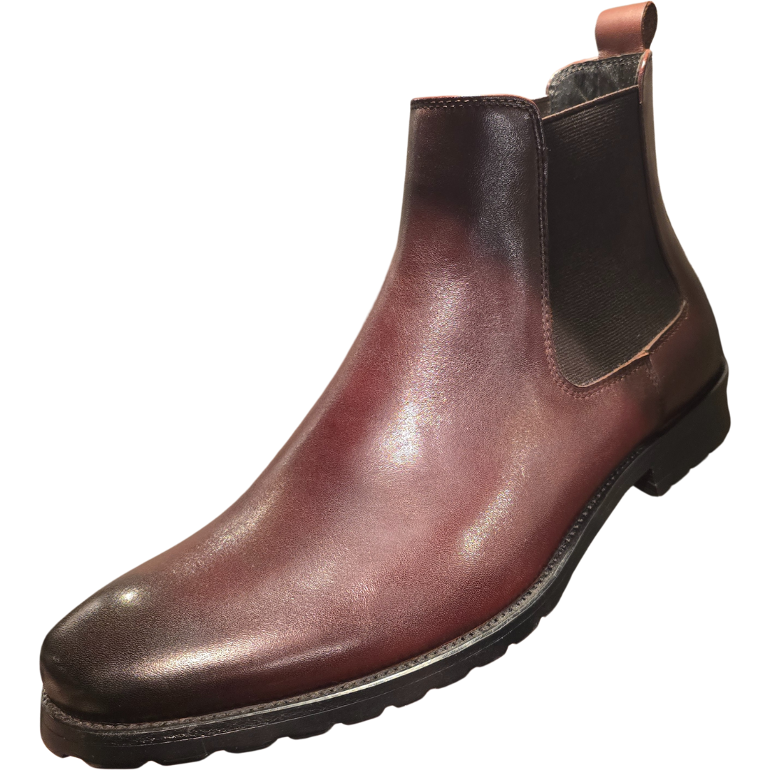 Revic 男裝皮鞋 | CH-09 | 深啡色光面皮靴