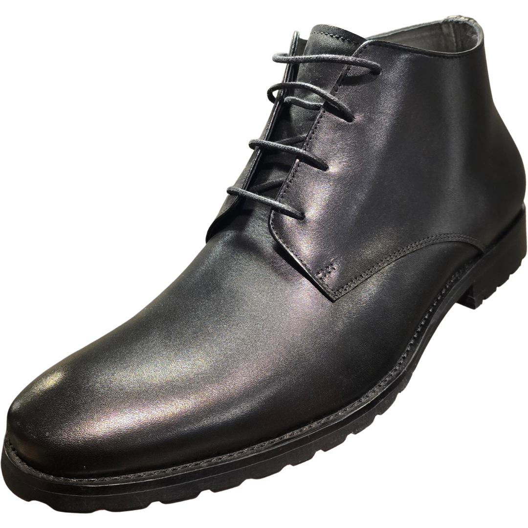 Revic 男裝皮鞋｜TCF-B62-1BK｜黑色拉鍊靴