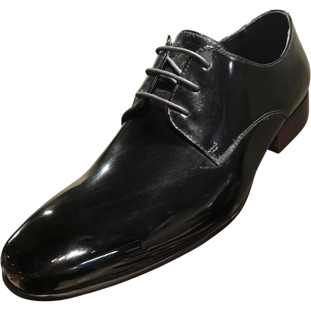 Revic 男裝皮鞋｜TCF-41-PAT｜黑色素面德比皮鞋