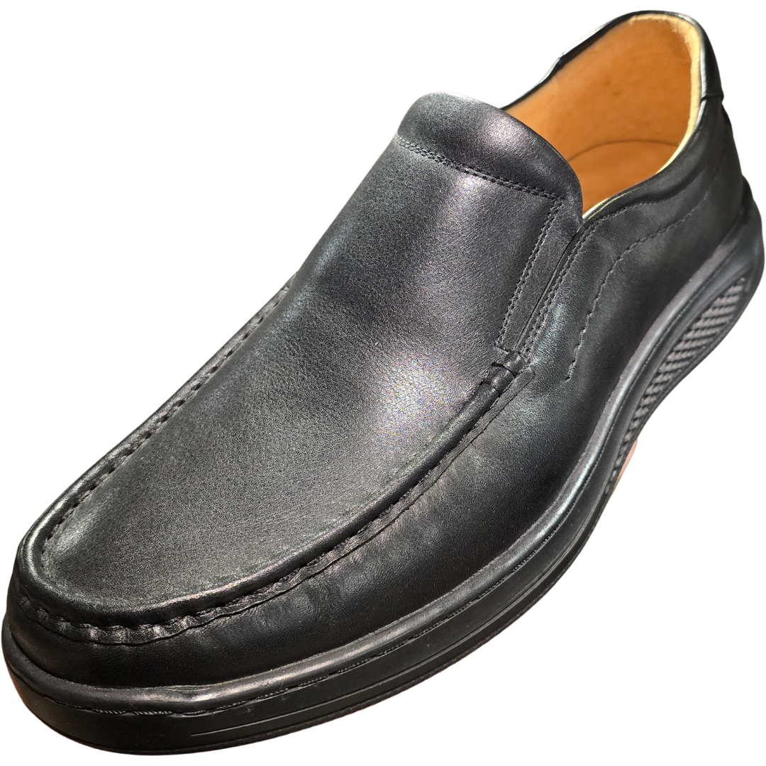 Revic 男裝休閒皮鞋| OF-47｜黑色便士樂福皮鞋