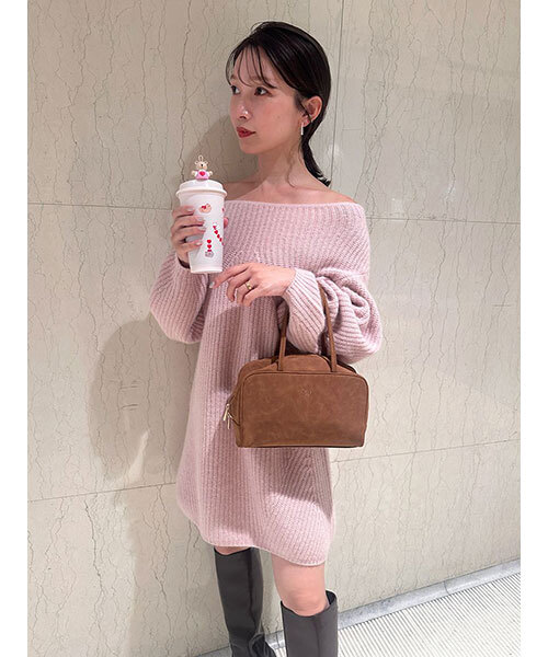 [預購] 折扣SNIDEL 浣熊毛短針織洋裝