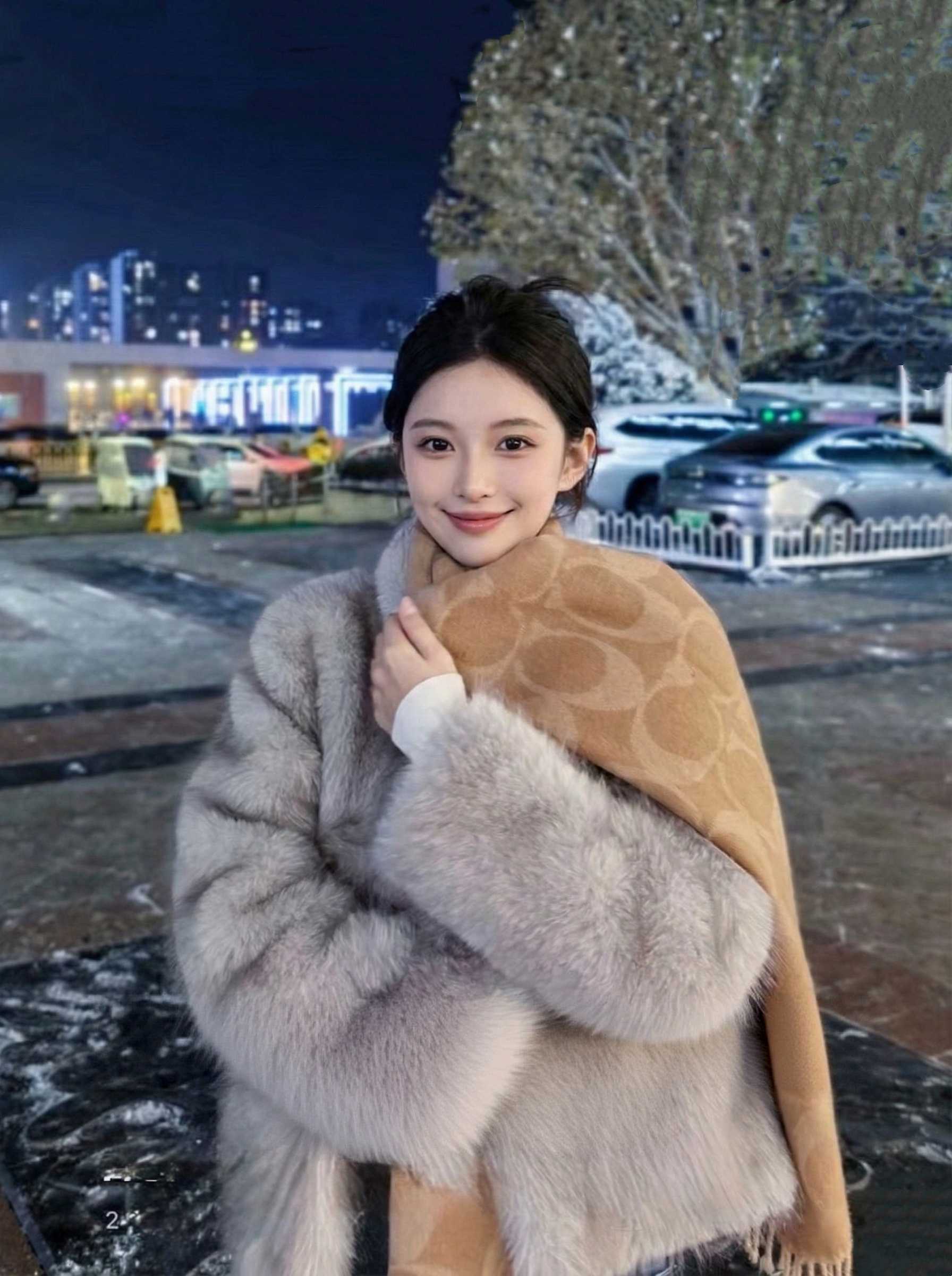 COACH 長款 流蘇 山羊絨 絨線 圍巾