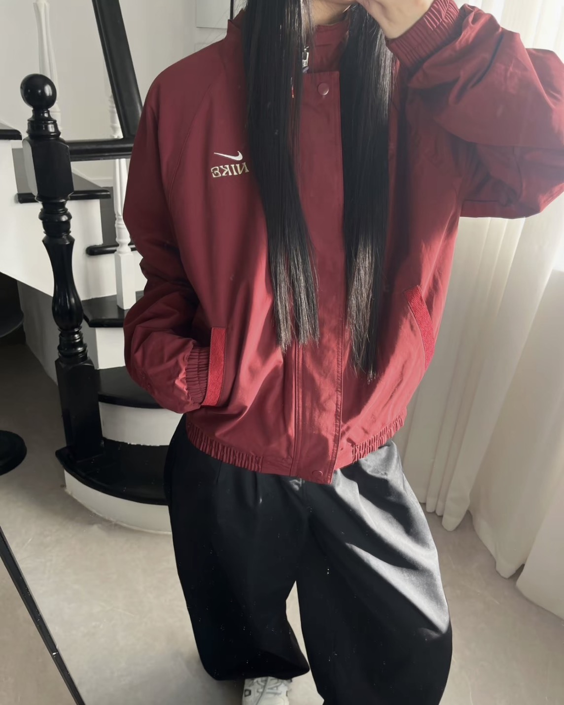 <乾...超帥>馬年限定 NIKE CLUB FW25 飛馬 刺繡 立領 保暖 寬鬆 外套 2色