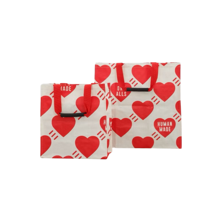 Human Made Heart Shopping Bag｜愛心滿版購物袋S / L