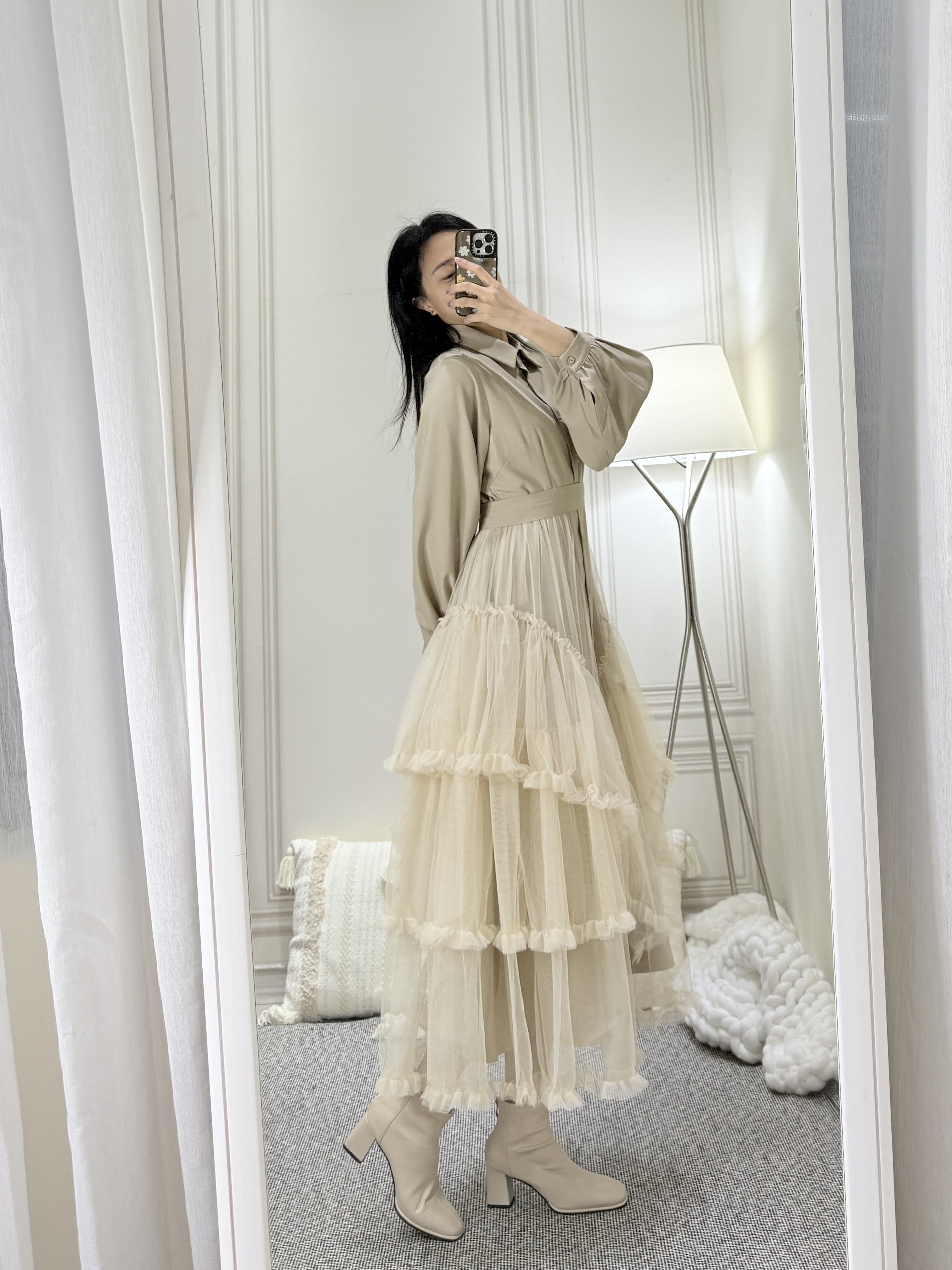 設計款拼接紗裙洋裝