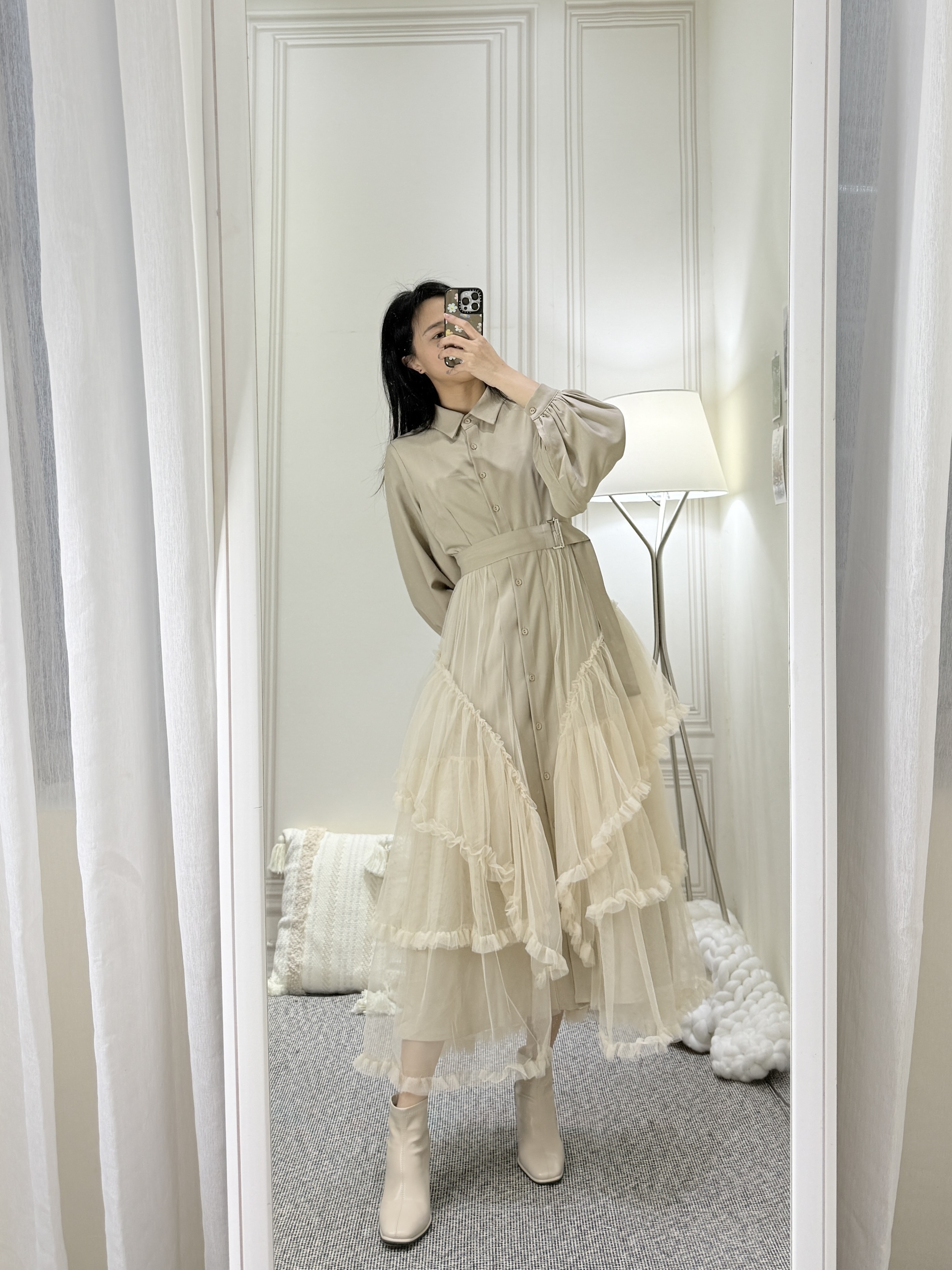 設計款拼接紗裙洋裝