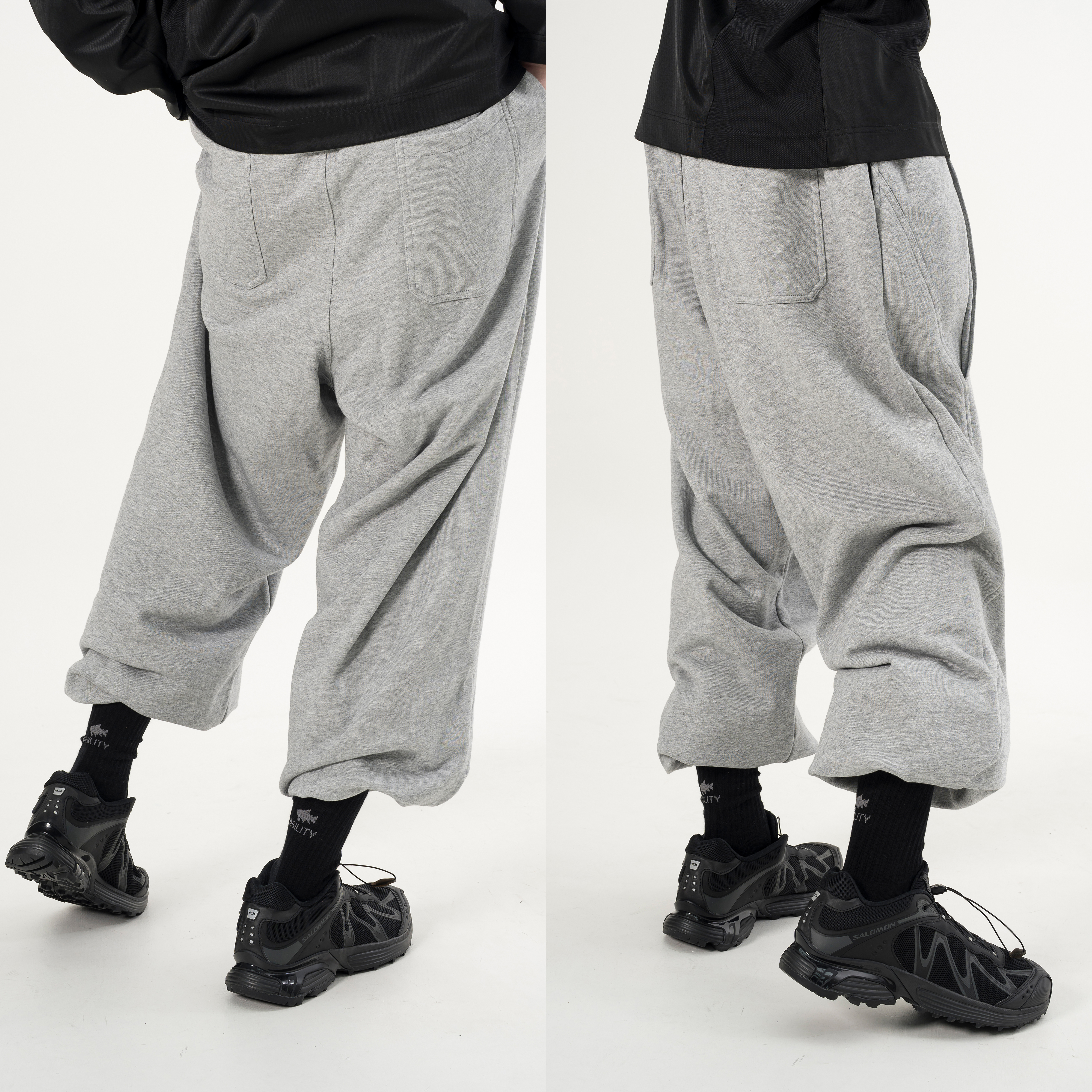 AGILITY Shadow Striped Ribbed Socks 魚影 雙色條紋 長襪 [SC90]