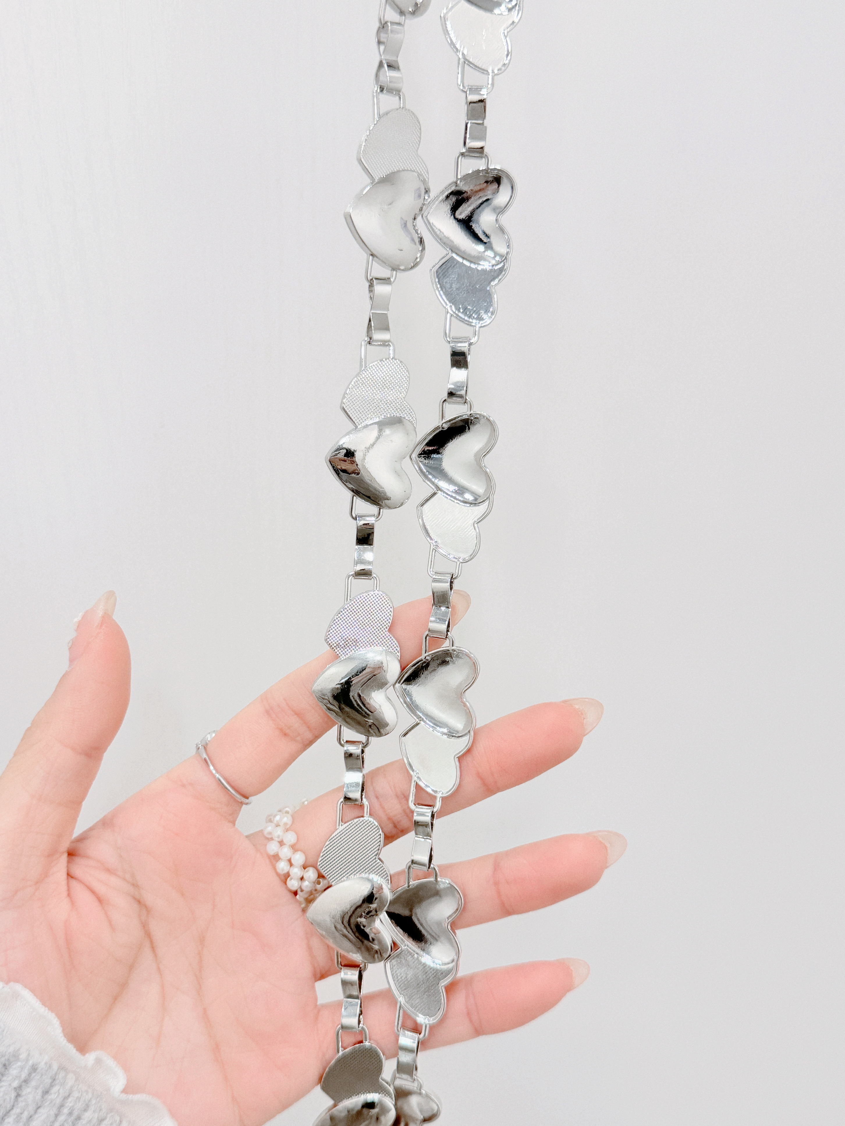 A0126｜甜美型格風立體心心腰鏈