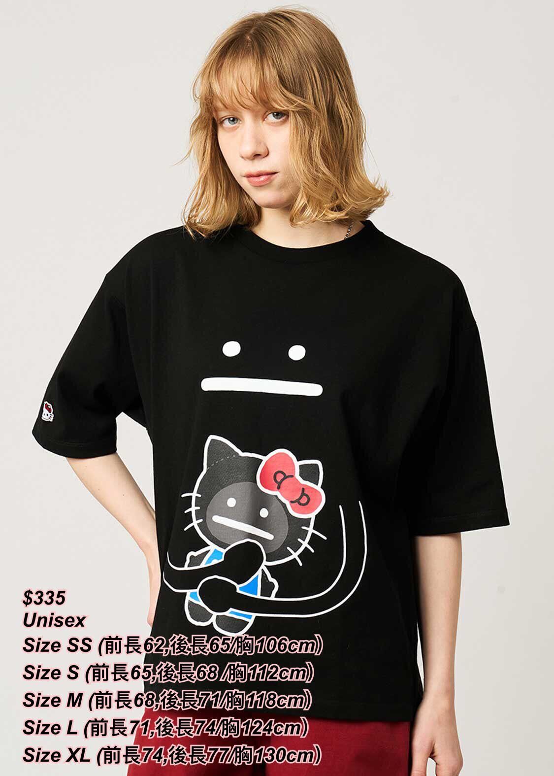 260110 Graniph x Hello Kitty Hello shadow 系列 黑色TEE