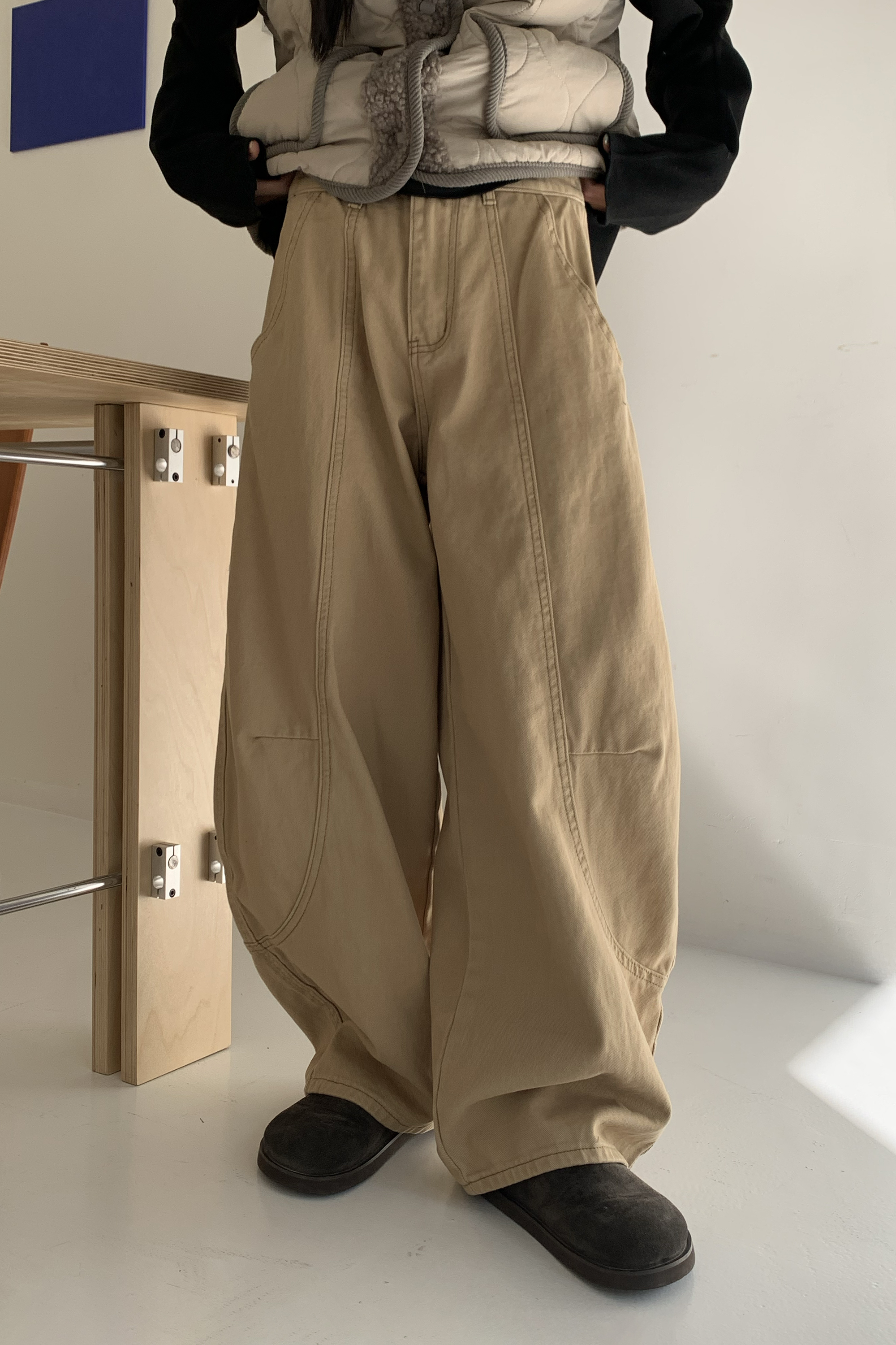 New Year｜休閒車線小彎刀牛仔褲 2色