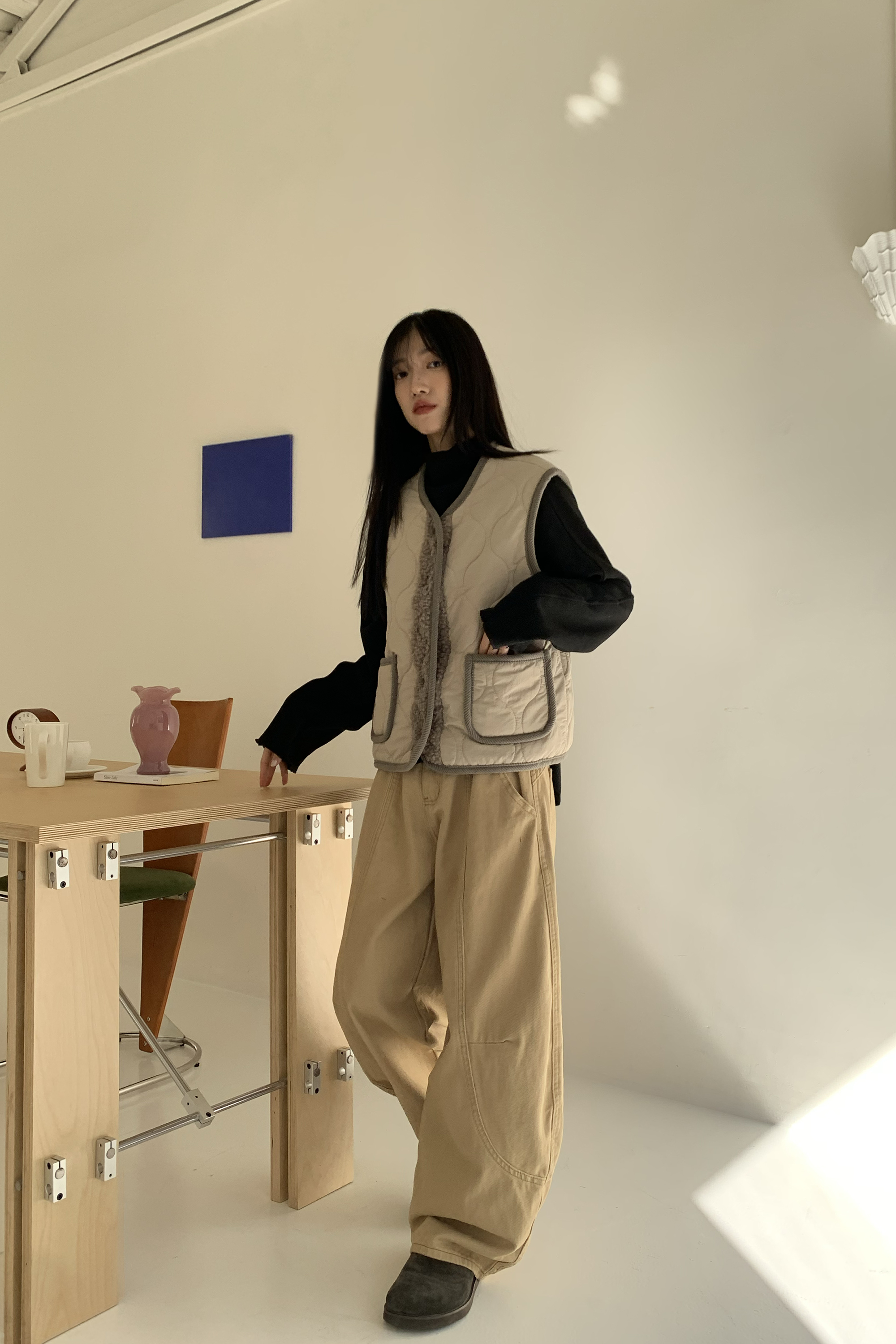 New Year｜休閒車線小彎刀牛仔褲 2色