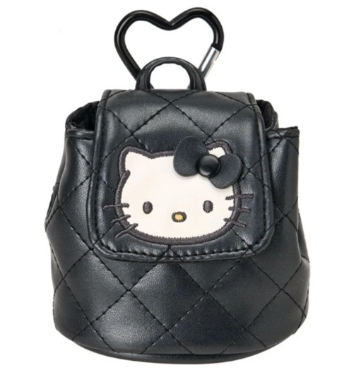 【Luxury】三麗鷗 Sanrio日本限定 Hello kitty 凱蒂貓 小香風菱格紋 迷你後背包 掛飾 配件 吊飾