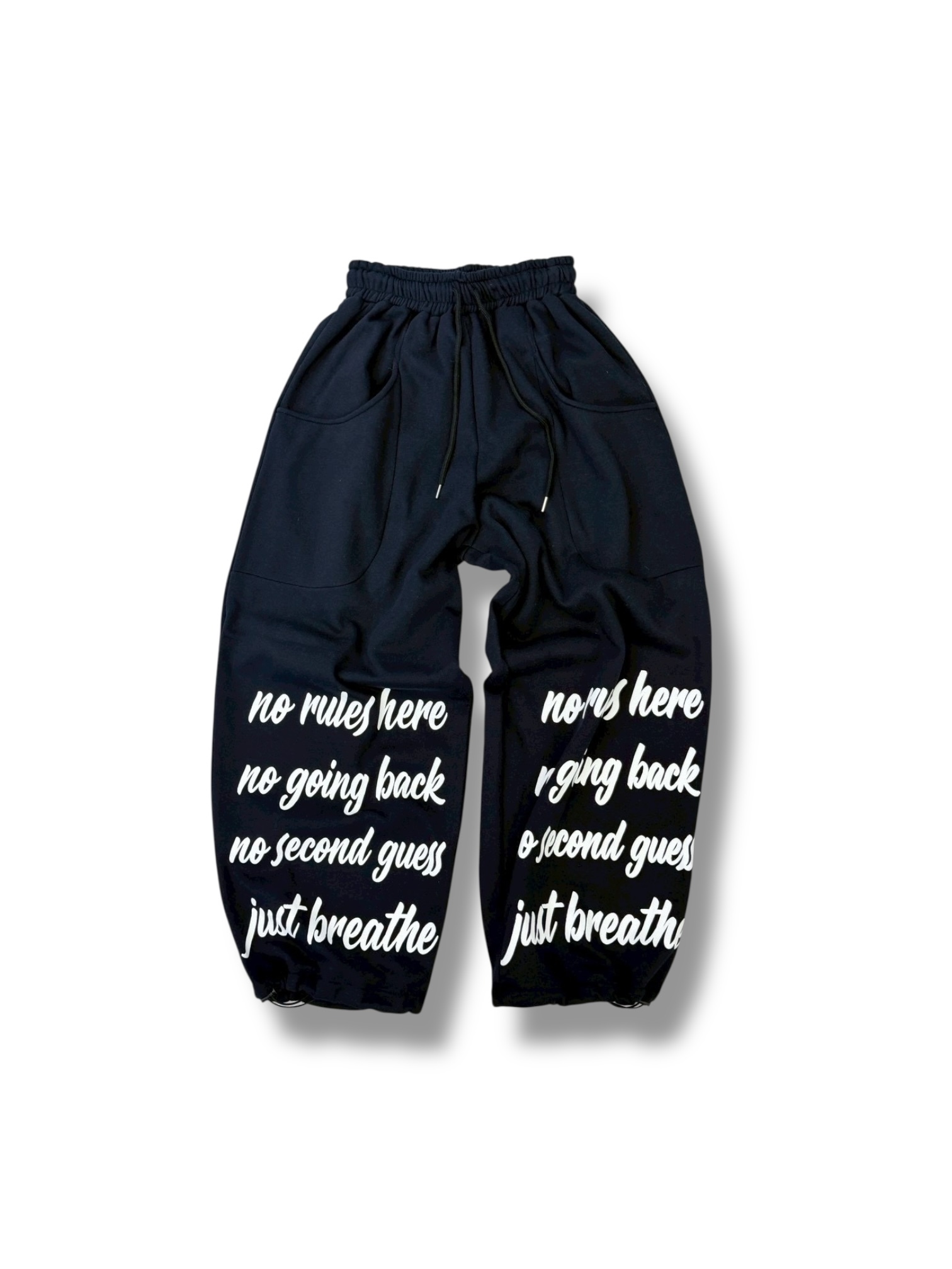 Symphony 褲子-字體設計棉褲（深藍）