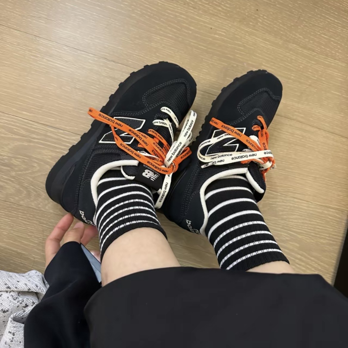 【代購】niko and … × New Balance 574 聯名跑鞋｜黑色｜復古慢跑 × 城市通勤｜低筒休閒鞋｜男女同款