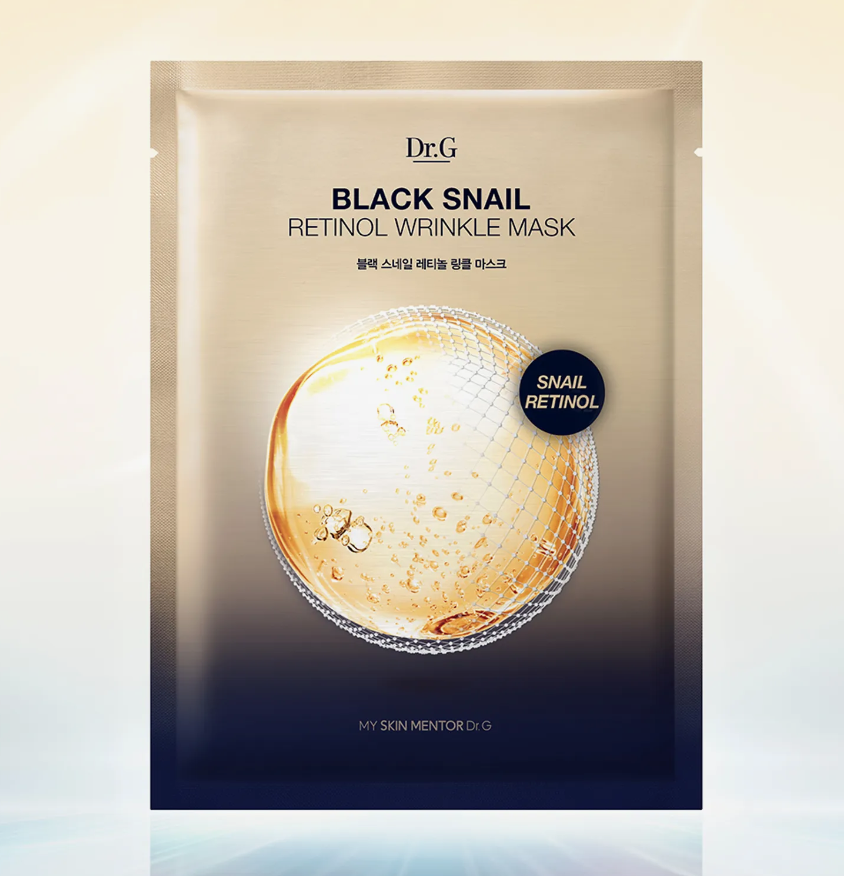 Dr.g 黑蝸牛視黃醇抗皺面膜【10片】black snail retinol wrinkle mask