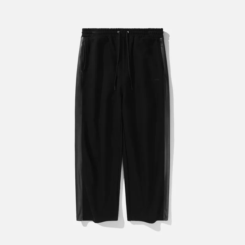 未知領域 CW1899 Leather-Trim Sports Pants