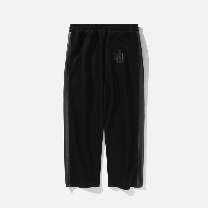 未知領域 CW1899 Leather-Trim Sports Pants