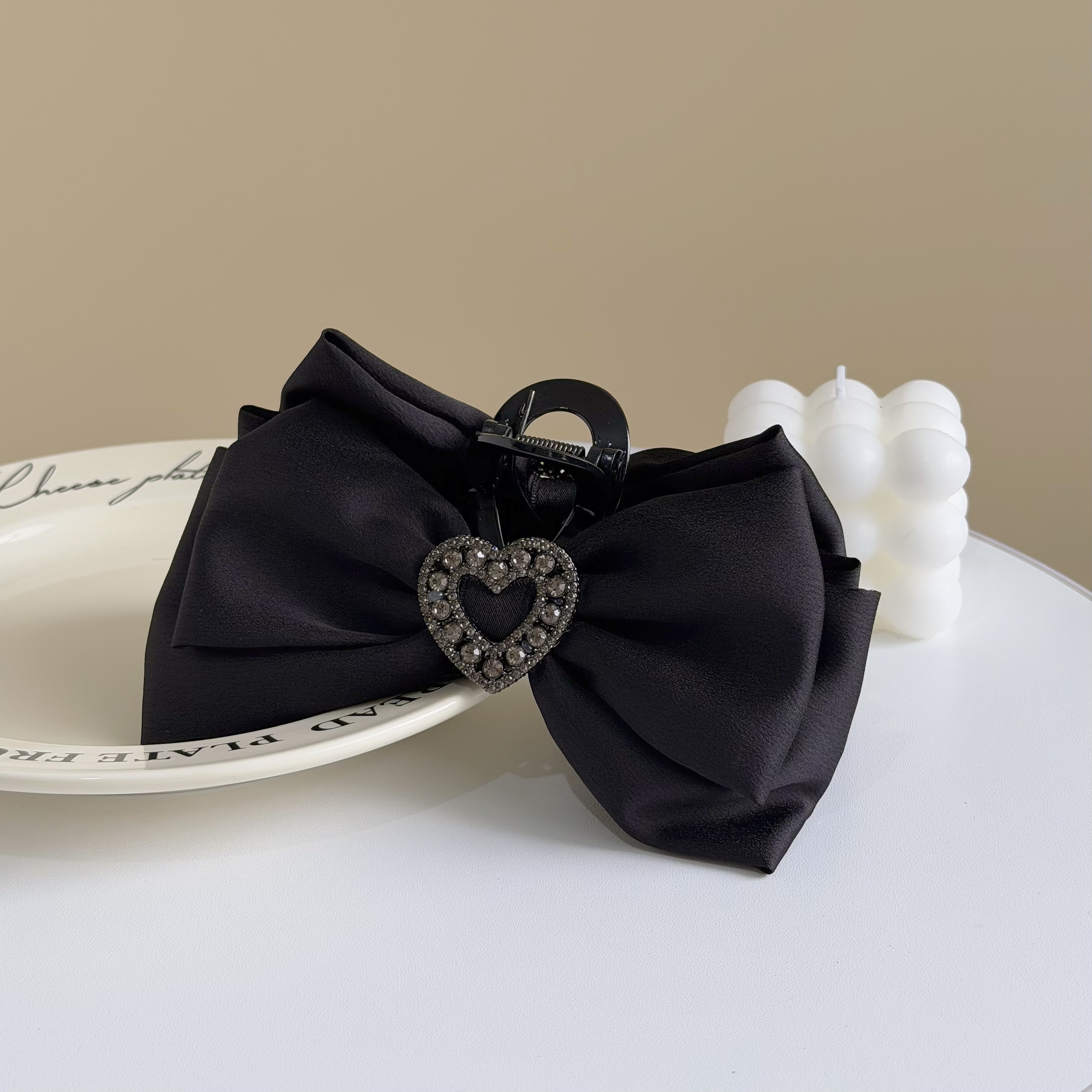 K260水鑽愛心雙層蝴蝶結鯊魚夾