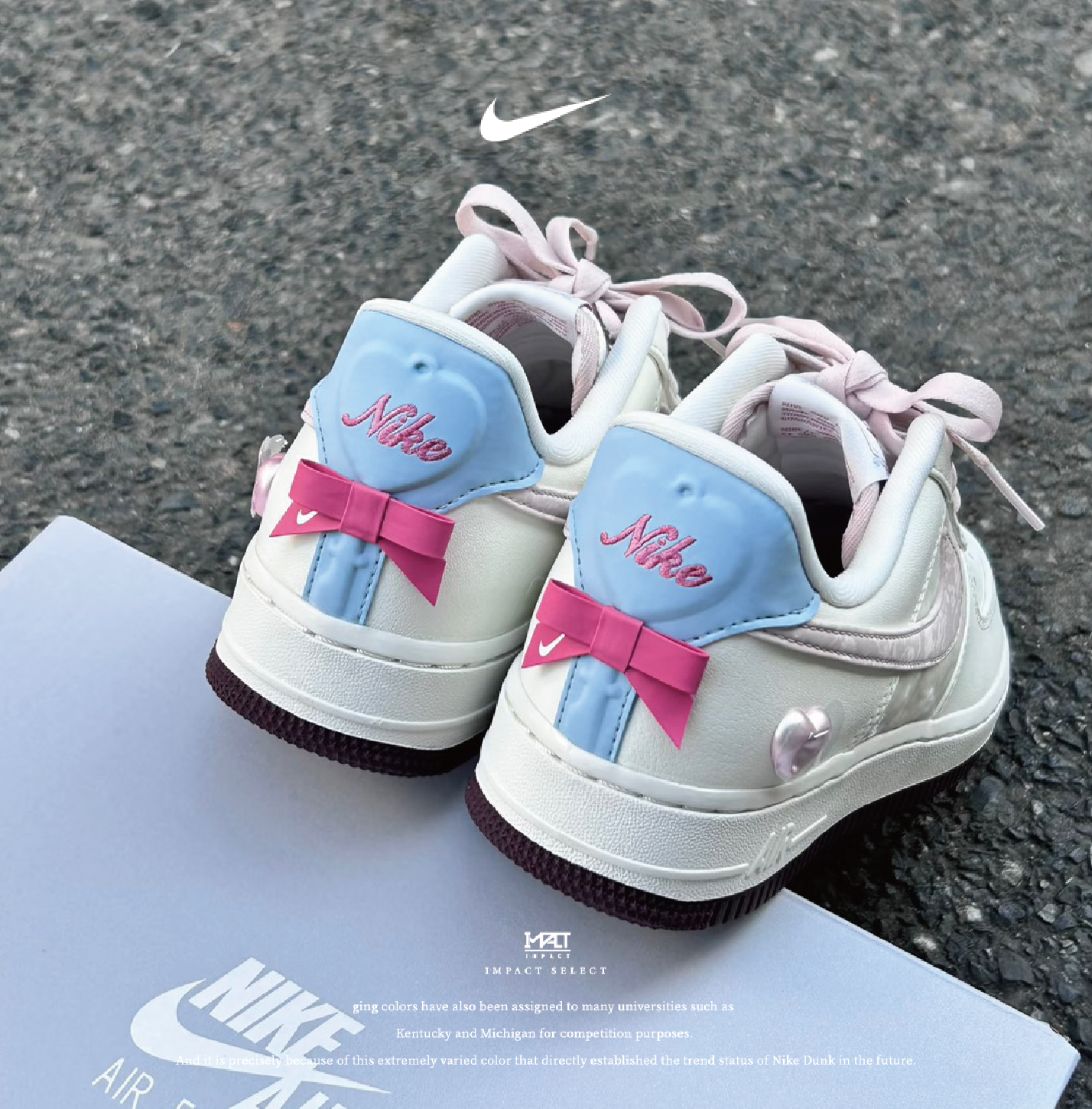 NIKE Air Force 1  情人節限定 可拆蝴蝶結 愛心鎖 IQ4937-161