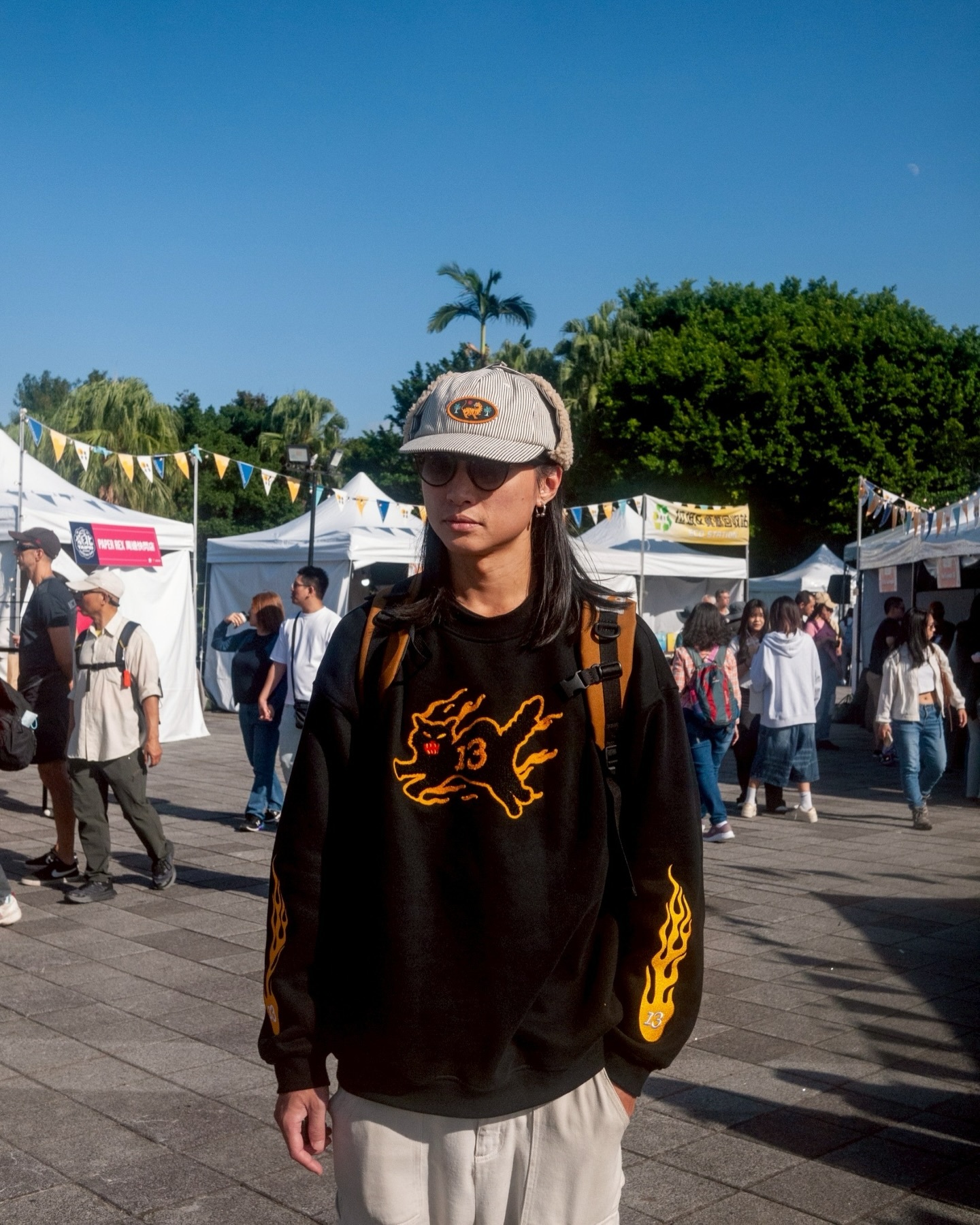 【AFTERWORK】13 Flame Black Cat Cap 13火焰黑貓大學T