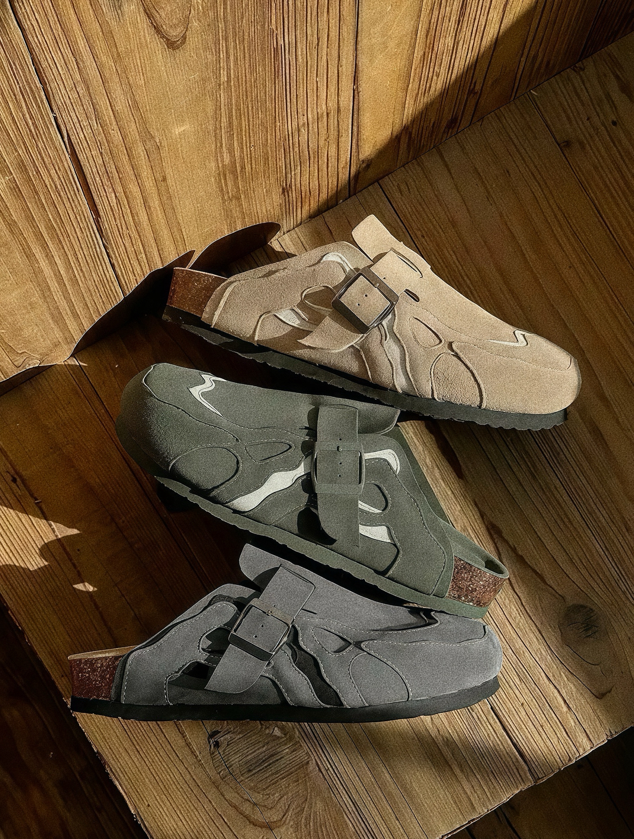 代購-<帥鞋爆款！>小眾品牌 防滑 耐磨 厚底 增高 解構 慵懶風 勃肯鞋 三色