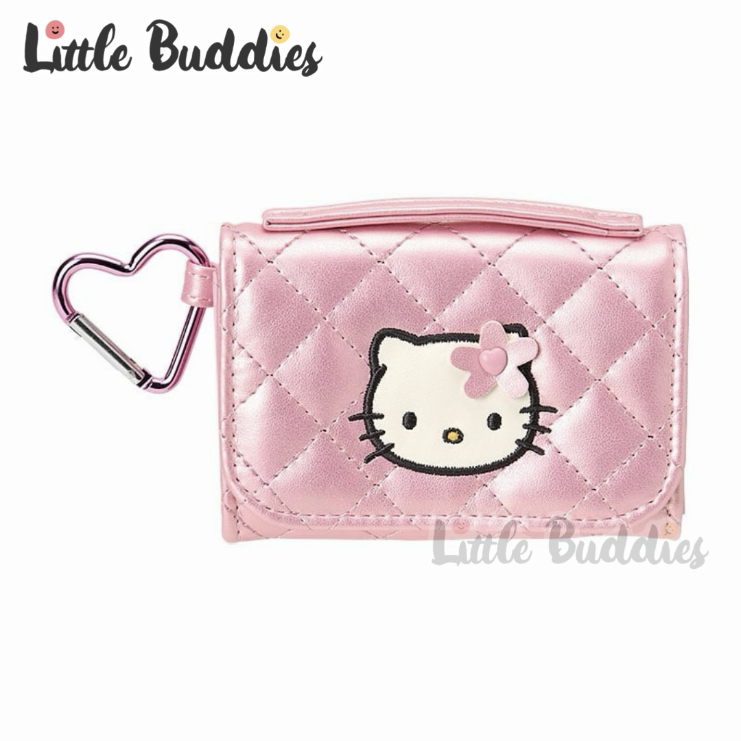 日本 Sanrio Hello Kitty 絎縫格紋款系列 第二彈 - 散紙包連心形扣