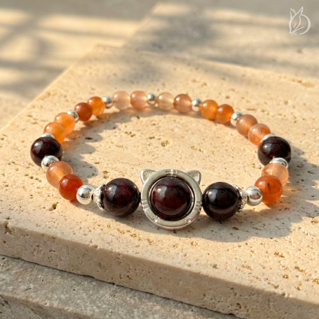 「絕塵・戌狗」結合紅兔毛的熱血勇氣與鐵鈣鋁石的強大韌性。