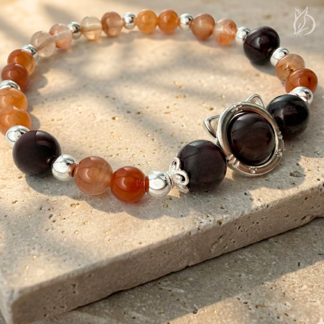 「絕塵・戌狗」結合紅兔毛的熱血勇氣與鐵鈣鋁石的強大韌性。