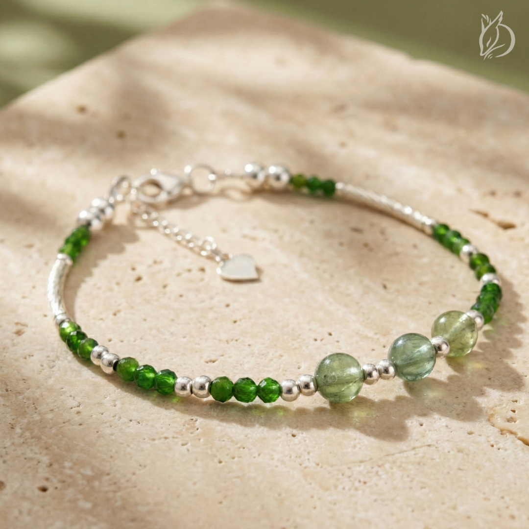 「絕塵・亥豬」結合綠磷灰石的更新能量與透輝石的行動療癒，助你釋放舊習慣。