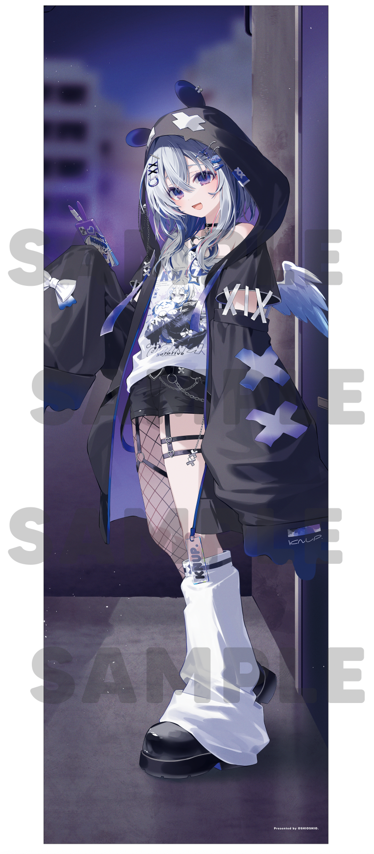 C107「同人代購」[Melonbooks代購」天音かなた(地雷たそ)等身大タペストリー