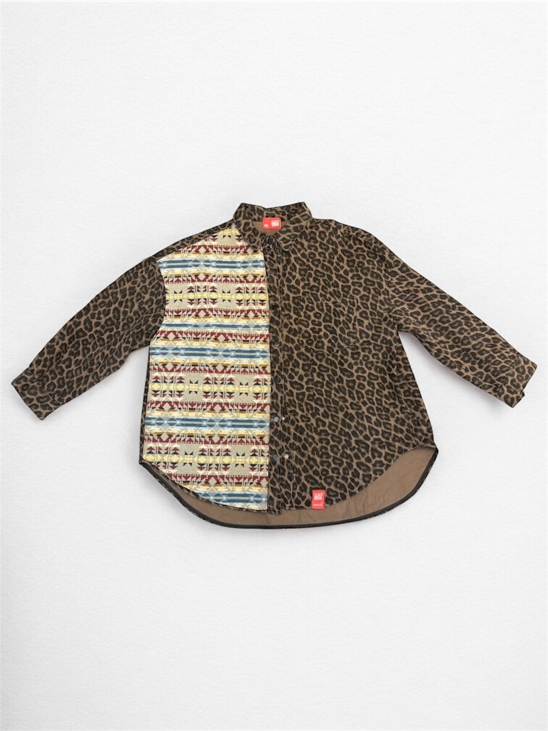 Annstudio / 豹紋拼接外套