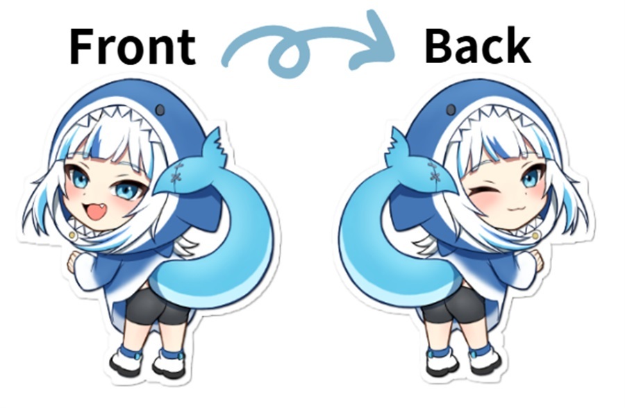 C107「同人代購」[Melonbooks代購」振り向きぐらちゃん リバーシブルキーホルダー