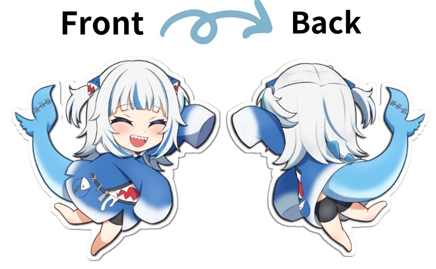 C107「同人代購」[Melonbooks代購」ニコッとぐらちゃん リバーシブルキーホルダー