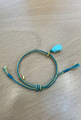 TK041 AA-4 貔貅綠松手繩