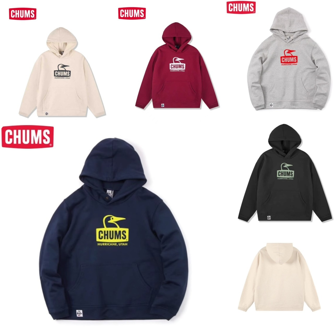 Chu*ms胸前Logo連帽長袖衛衣 -2600057-260131