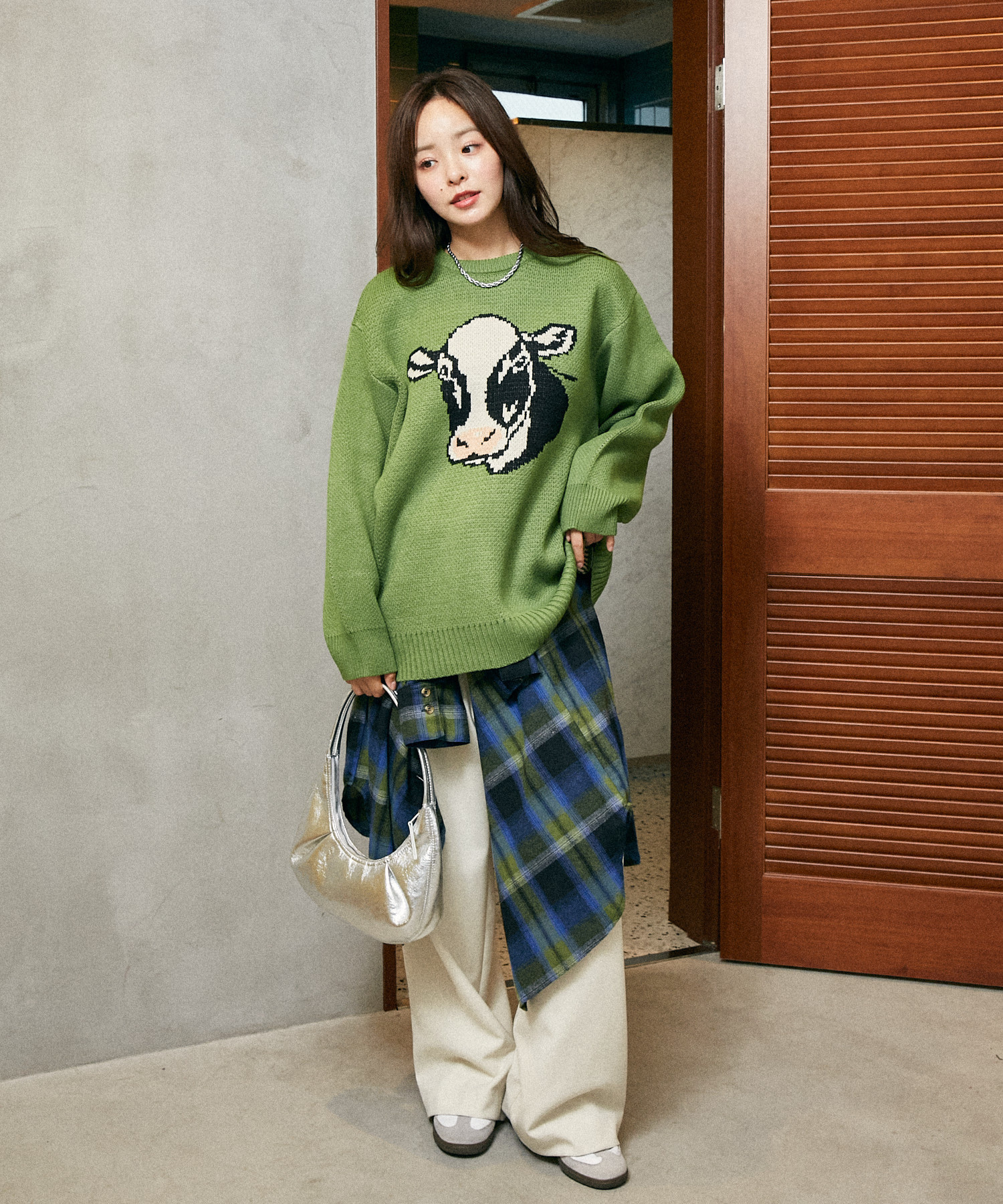 PUBLUX / Cow Jacquard Knit