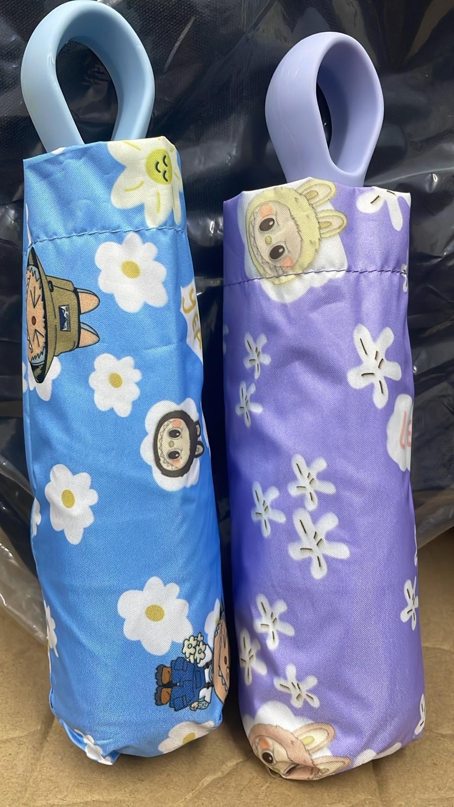 現貨 春夏環扣骨迷你輕盈圖案雨傘（#919中間）