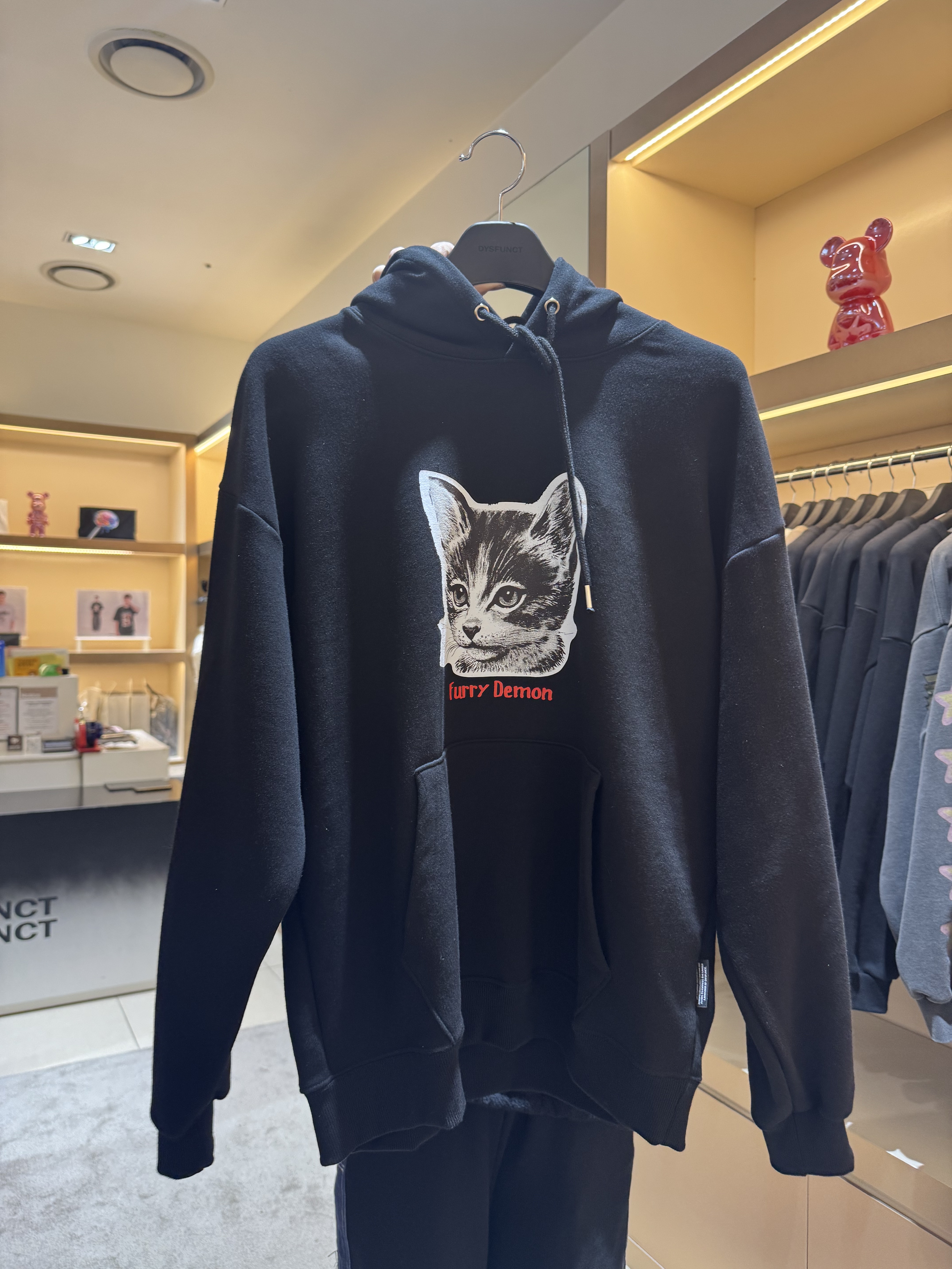 A1DY07 素描貓衛衣*黑色