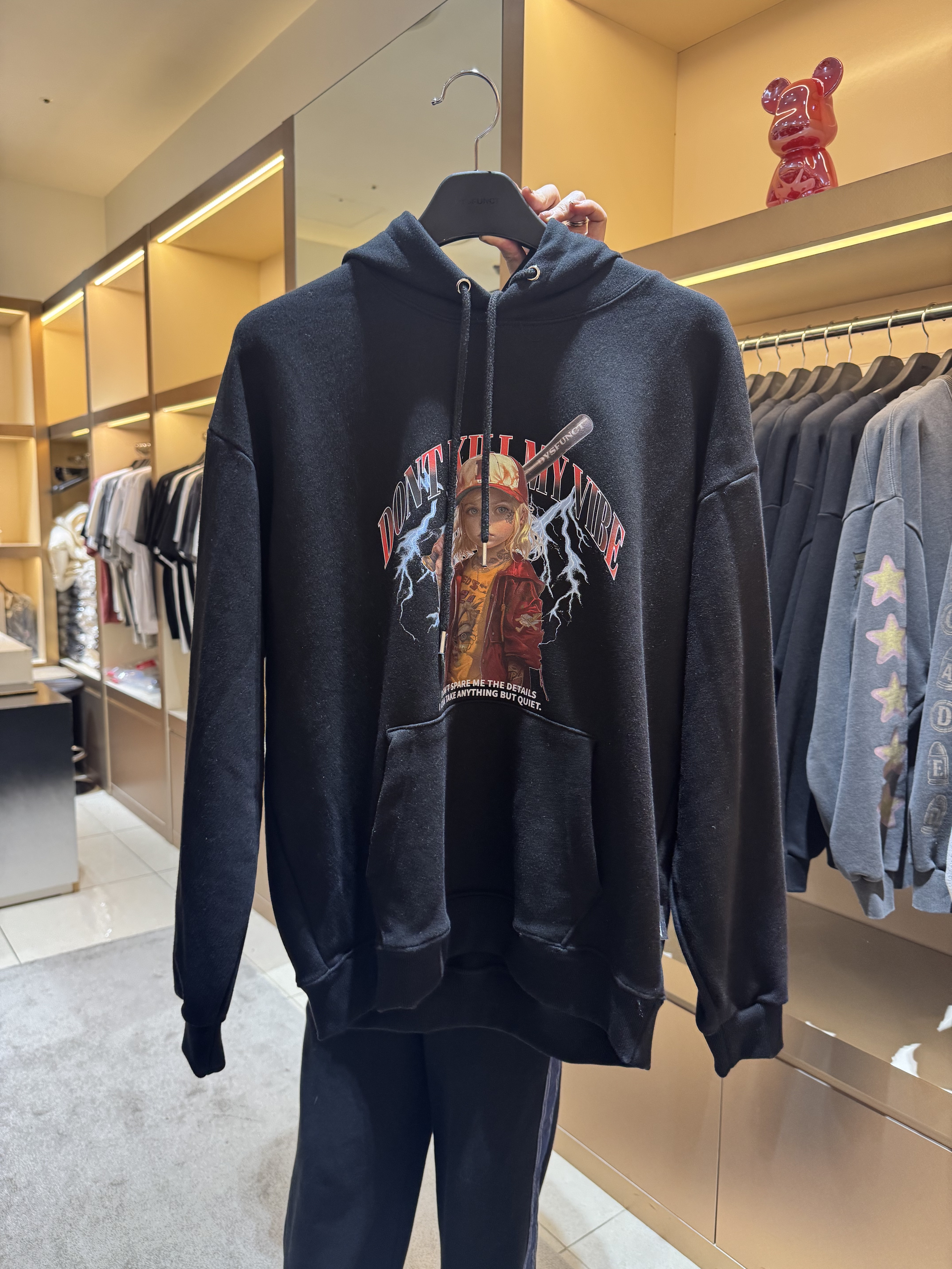 A1DY16 Cap帽女仔衛衣*黑色